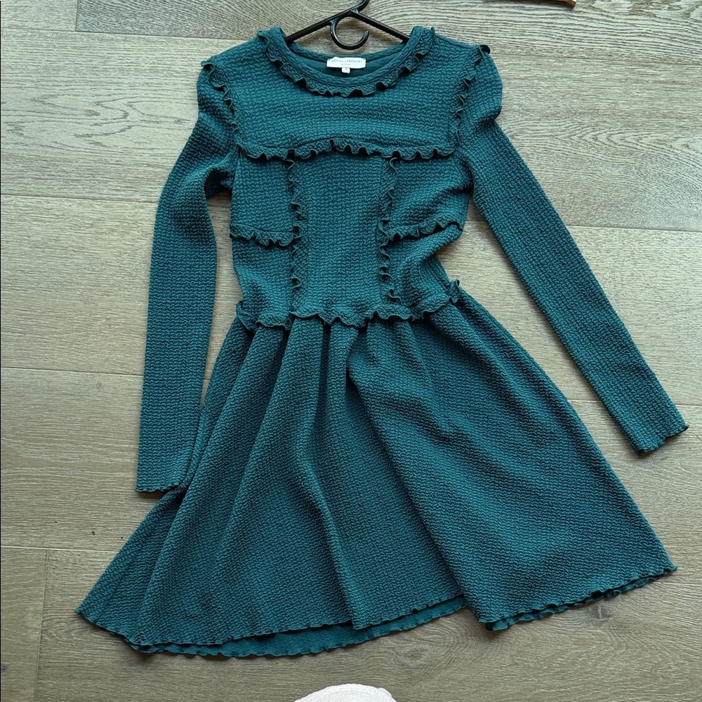 Opening Ceremony Teal Ruffle Kids Dress